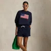Ralph Lauren Lightweight Fleece Drawstring Short In Hunter Navy