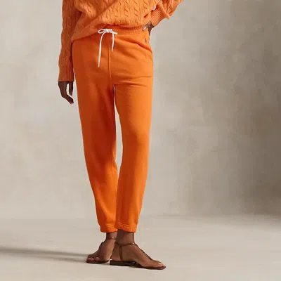 Ralph Lauren Lightweight Fleece Drawstring Sweatpant In Orange