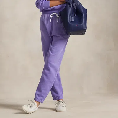 Ralph Lauren Lightweight Fleece Drawstring Sweatpant In Purple