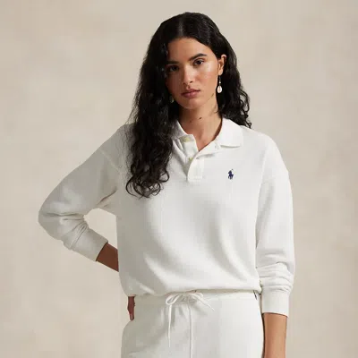 Ralph Lauren Lightweight Fleece Long-sleeve Polo In White