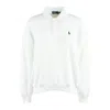 Ralph Lauren White Knit Collar Sweatshirt In White