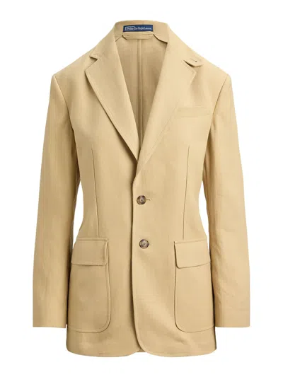 Ralph Lauren Lightweight Hemp Jacket For Women - Ss26 Collection In Nude