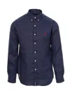 Ralph Lauren Logo Button-down Collar Shirt With Long Sleeves
