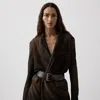 Ralph Lauren Lilianna Paisley Velvet Devoré Jacket In Brown
