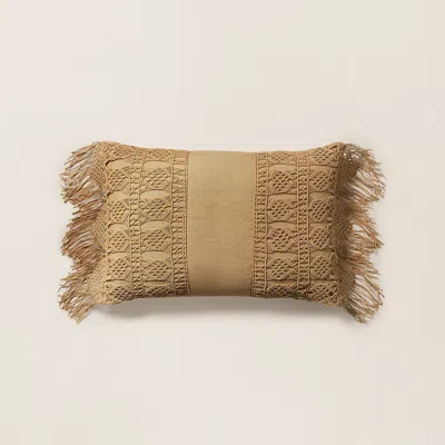 Ralph Lauren Lindsey Throw Pillow In True Sand In Brown