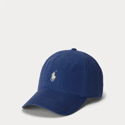 Ralph Lauren Linen Ball Cap In Blue