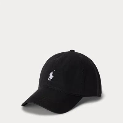 Ralph Lauren Linen Ball Cap In Black