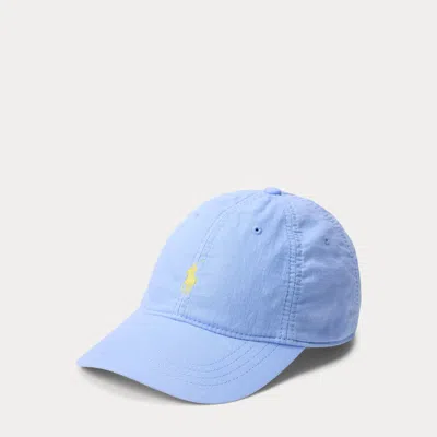 Polo Ralph Lauren Linen Ball Cap In Austin Blue