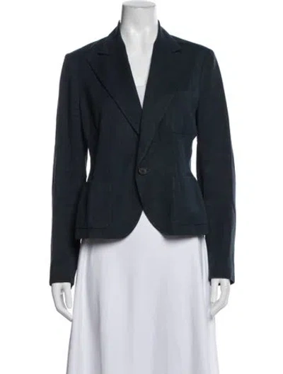 Pre-owned Ralph Lauren Linen Blazer In Blue