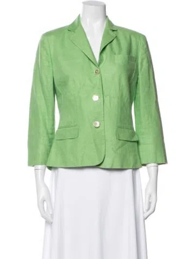 Pre-owned Ralph Lauren Linen Blazer In Green