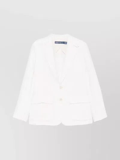 Ralph Lauren Linen Blazer Lapels Notched