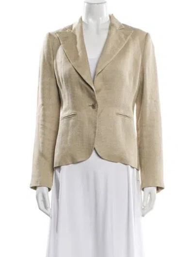 Pre-owned Ralph Lauren Linen Blazer In Neutral