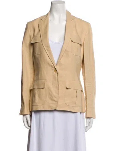 Pre-owned Ralph Lauren Linen Blazer In Neutral