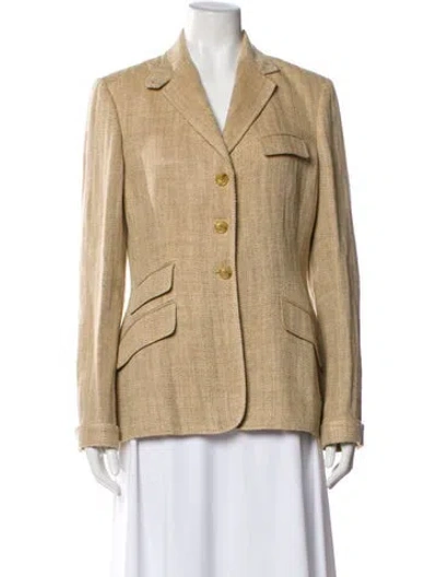 Pre-owned Ralph Lauren Linen Blazer In Neutral