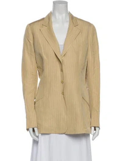 Pre-owned Ralph Lauren Linen Blazer In Neutral