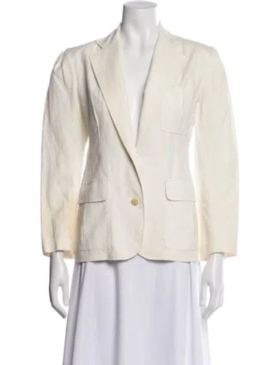 Pre-owned Ralph Lauren Linen Blazer In Neutral