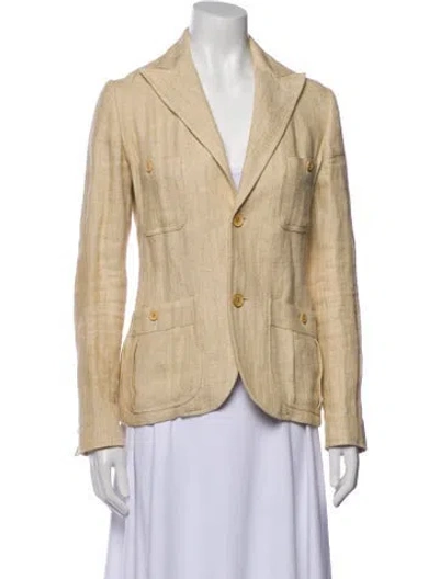 Pre-owned Ralph Lauren Linen Blazer In Neutral
