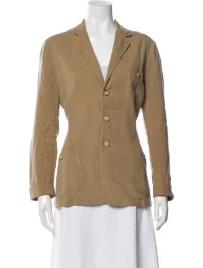 Pre-owned Ralph Lauren Linen Blazer In Neutral
