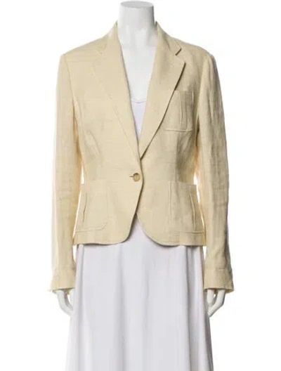 Pre-owned Ralph Lauren Linen Blazer In Neutral