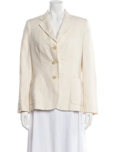 Pre-owned Ralph Lauren Linen Blazer In Neutral