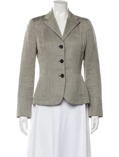 Pre-owned Ralph Lauren Linen Blazer In Neutral