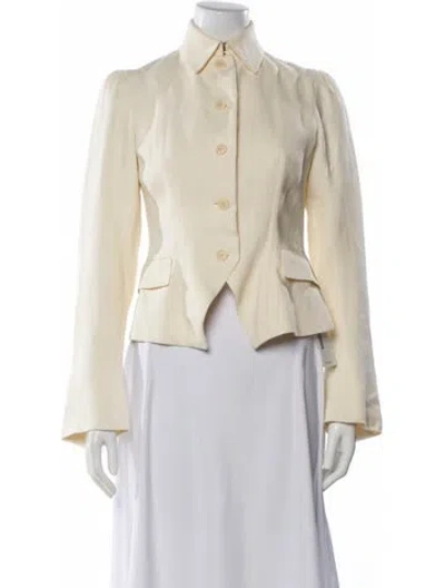 Pre-owned Ralph Lauren Linen Blazer In Neutral