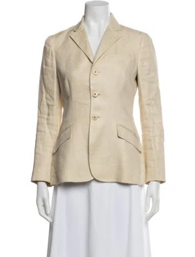 Pre-owned Ralph Lauren Linen Blazer In Neutrals