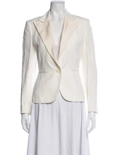 Pre-owned Ralph Lauren Linen Blazer In Neutrals