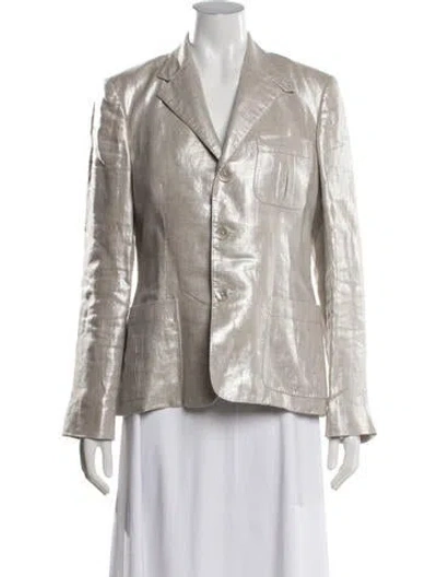 Pre-owned Ralph Lauren Linen Blazer In Neutrals