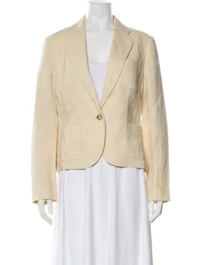 Pre-owned Ralph Lauren Linen Blazer In White