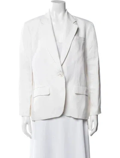 Pre-owned Ralph Lauren Linen Blazer In White