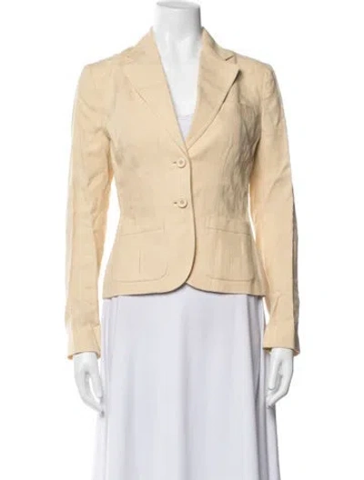 Pre-owned Ralph Lauren Linen Blazer In Yellow