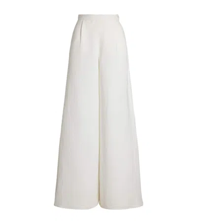 Ralph Lauren Linen-blend Greeley Palazzo Trousers In White