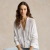 Polo Ralph Lauren Linen-blend V-neck Cardigan In White