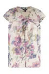 Ralph Lauren Floral Ruffle Blouse In Multicolor
