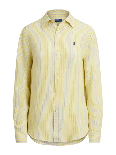 Ralph Lauren Linen Button-up Shirt - P26 Season In Yellow