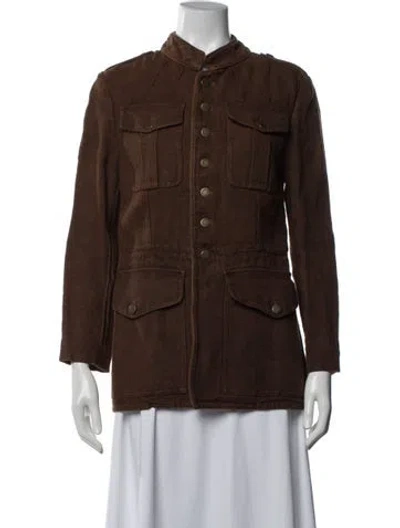 Pre-owned Ralph Lauren Linen Coat In Brown
