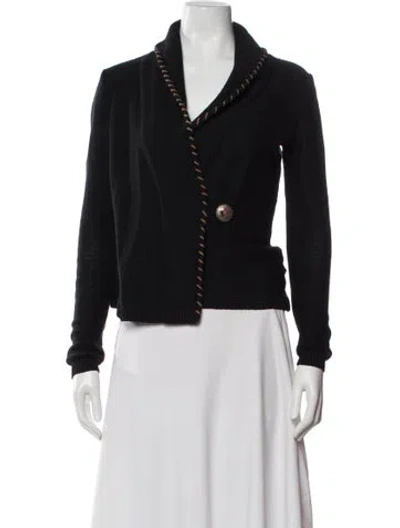 Pre-owned Ralph Lauren Linen Cowl Neck Sweater In Black