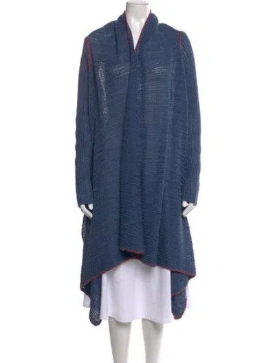 Pre-owned Ralph Lauren Linen Cowl Neck Sweater In Blue