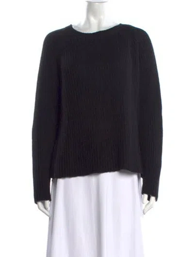 Pre-owned Ralph Lauren Linen Crew Neck Sweater In Black