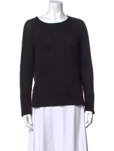 Pre-owned Ralph Lauren Linen Crew Neck Sweater In Black