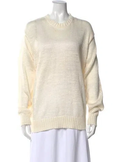 Pre-owned Ralph Lauren Linen Crew Neck Sweater In Neutral