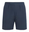 Ralph Lauren Linen Davis Shorts In Blue