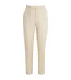 Ralph Lauren Linen Davis Trousers In Neutral