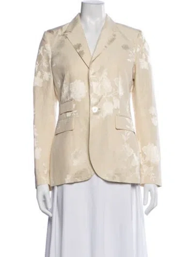 Pre-owned Ralph Lauren Linen Floral Print Blazer