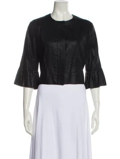Pre-owned Ralph Lauren Linen Jacket In Black