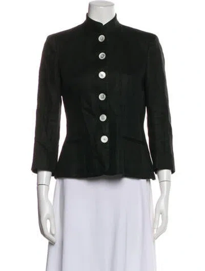 Pre-owned Ralph Lauren Linen Jacket In Black