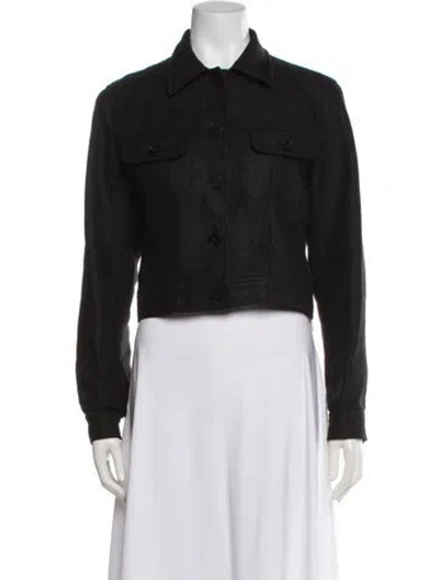 Pre-owned Ralph Lauren Linen Jacket In Black