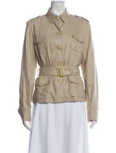 Pre-owned Ralph Lauren Linen Jacket In Neutral