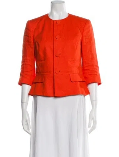 Pre-owned Ralph Lauren Linen Jacket In Orange